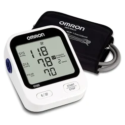 Omron® 5 Series® Digital Upper Arm Blood Pressure Monitor With D-Ring Cuff, 1 Size, Black/White