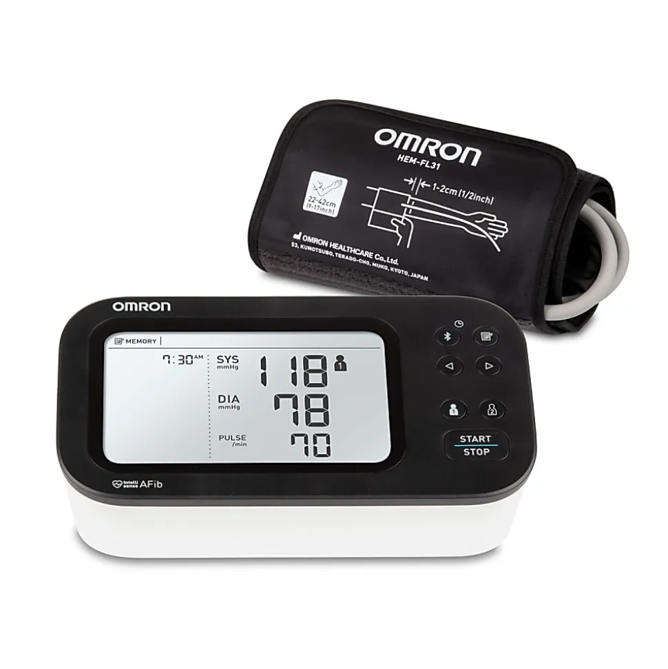 Omron® 7 Series® Upper Arm Blood Pressure Monitor and Cuff with Bluetooth® & Wide-Screen LCD Display, 9-In. to 7-In., BP7360