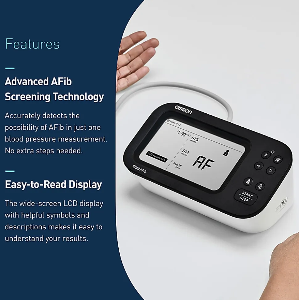 Omron® 7 Series® Upper Arm Blood Pressure Monitor and Cuff with Bluetooth® & Wide-Screen LCD Display, 9-In. to 7-In., BP7360