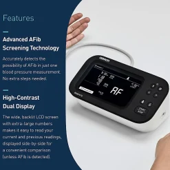 Omron® 10 Series® Upper Arm Blood Pressure Monitor and Cuff with Bluetooth® & Wide Backlit LCD Display, BP7465
