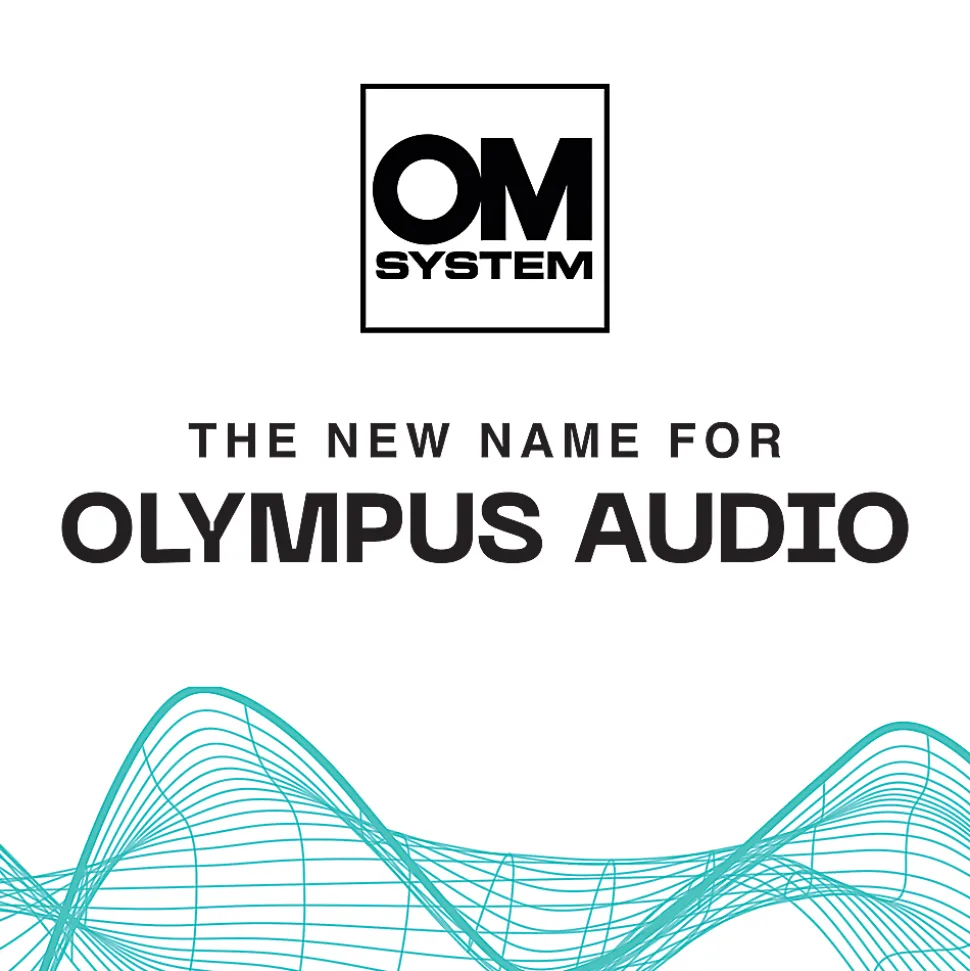 OM System WS883 Digital Voice Recorder, 4-7/16”H x 1-13/16”W x 7”D, Black