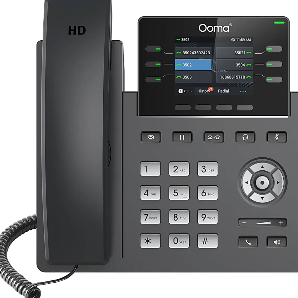 ooma 6-Line IP Corded Phone, OOMA2613