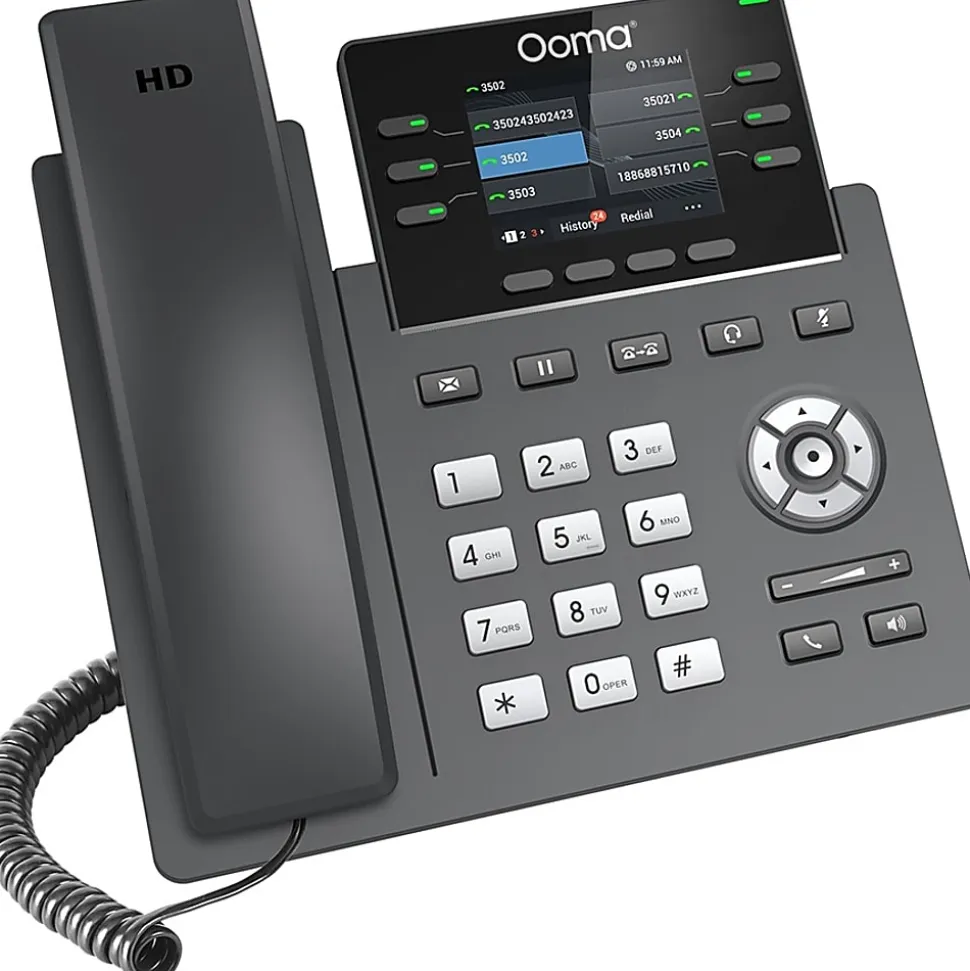 ooma 6-Line IP Corded Phone, OOMA2613