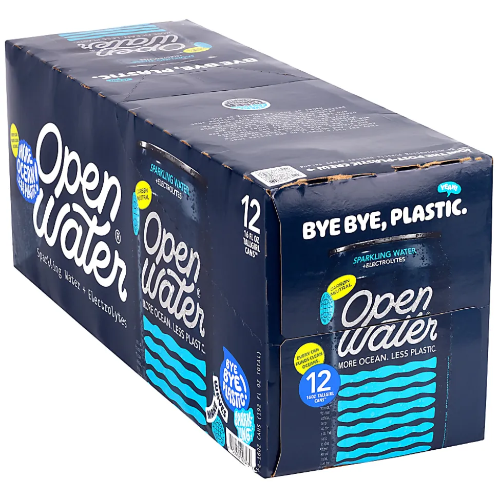Open Water Sparkling Water Tallgirl Cans, 16 Oz, Case Of 12 Cans