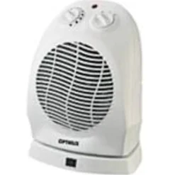 Optimus H-1382 Space Heater - Electric - 750 W to 1500 W - 200 Sq. ft. Coverage Area - 120 V AC - Portable - White