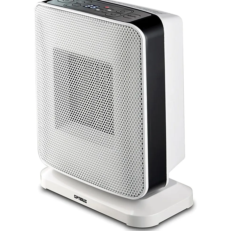 Optimus Portable Oscillation Ceramic Heater w/ Thermostat & LED - Ceramic - Electric - 500 W to 1500 W - H7245