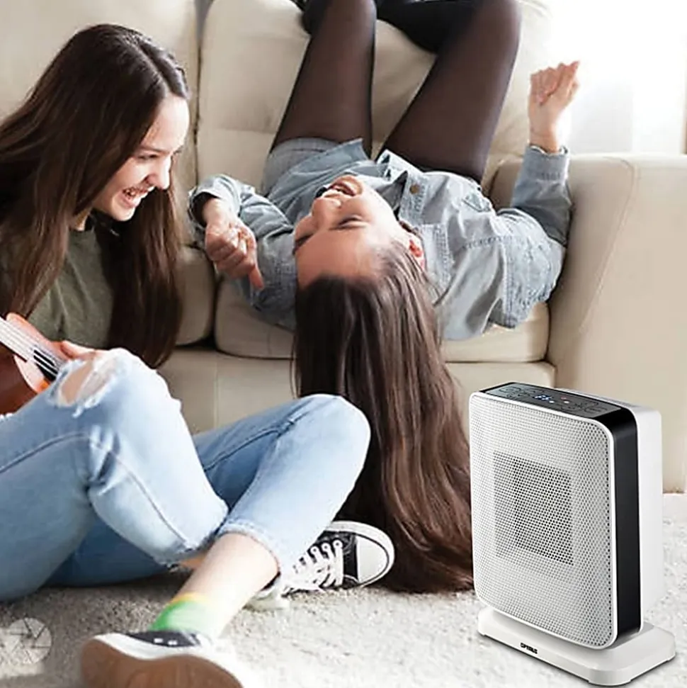 Optimus Portable Oscillation Ceramic Heater w/ Thermostat & LED - Ceramic - Electric - 500 W to 1500 W - H7245