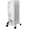 Optimus 1500-Watt Portable 7-Fins Oil-Filled Radiator Heater, 26" x 15", White