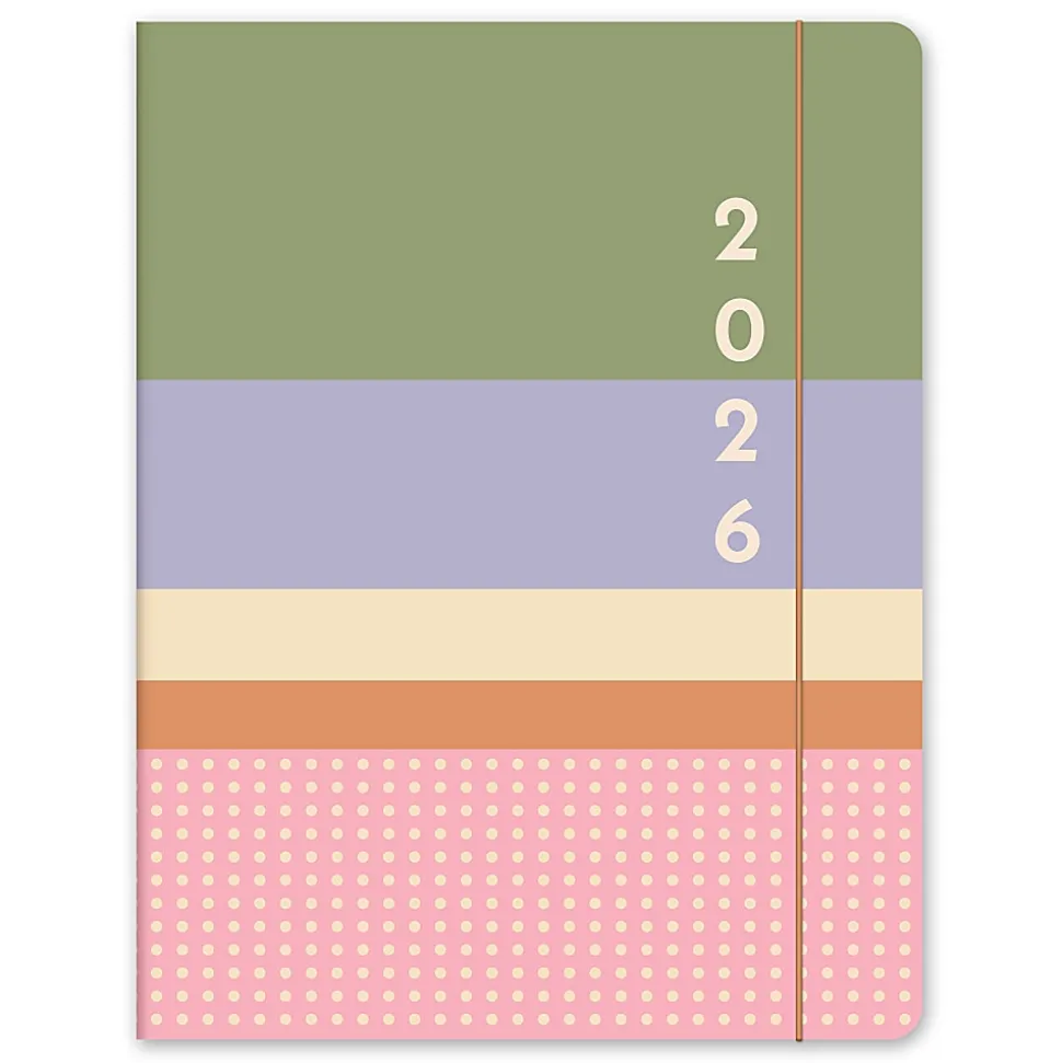 2026 Orange Circle Studio Just Right Monthly Planner, 9-3/4" x 7-1/2", Color Block, January To December, 26358