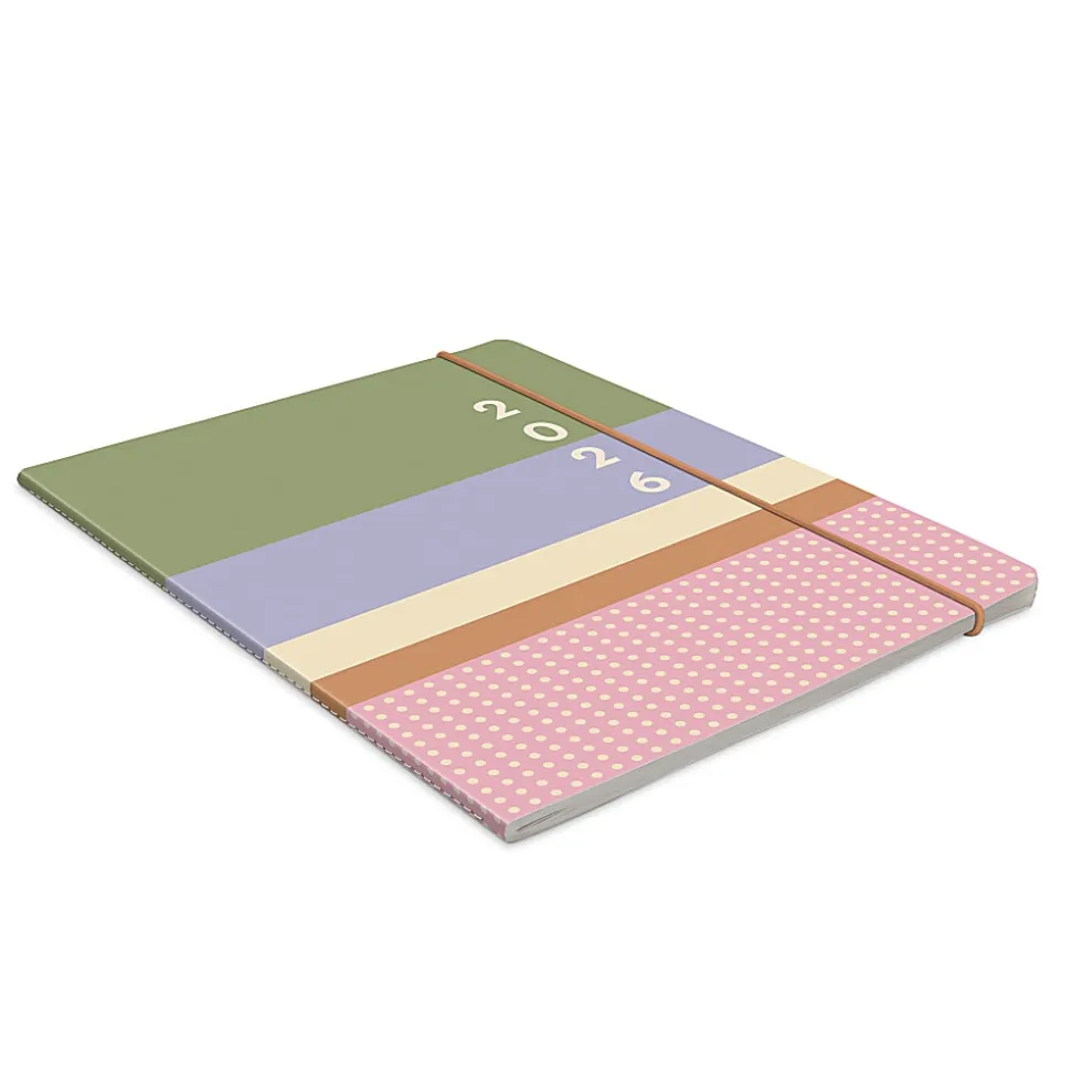 2026 Orange Circle Studio Just Right Monthly Planner, 9-3/4" x 7-1/2", Color Block, January To December, 26358