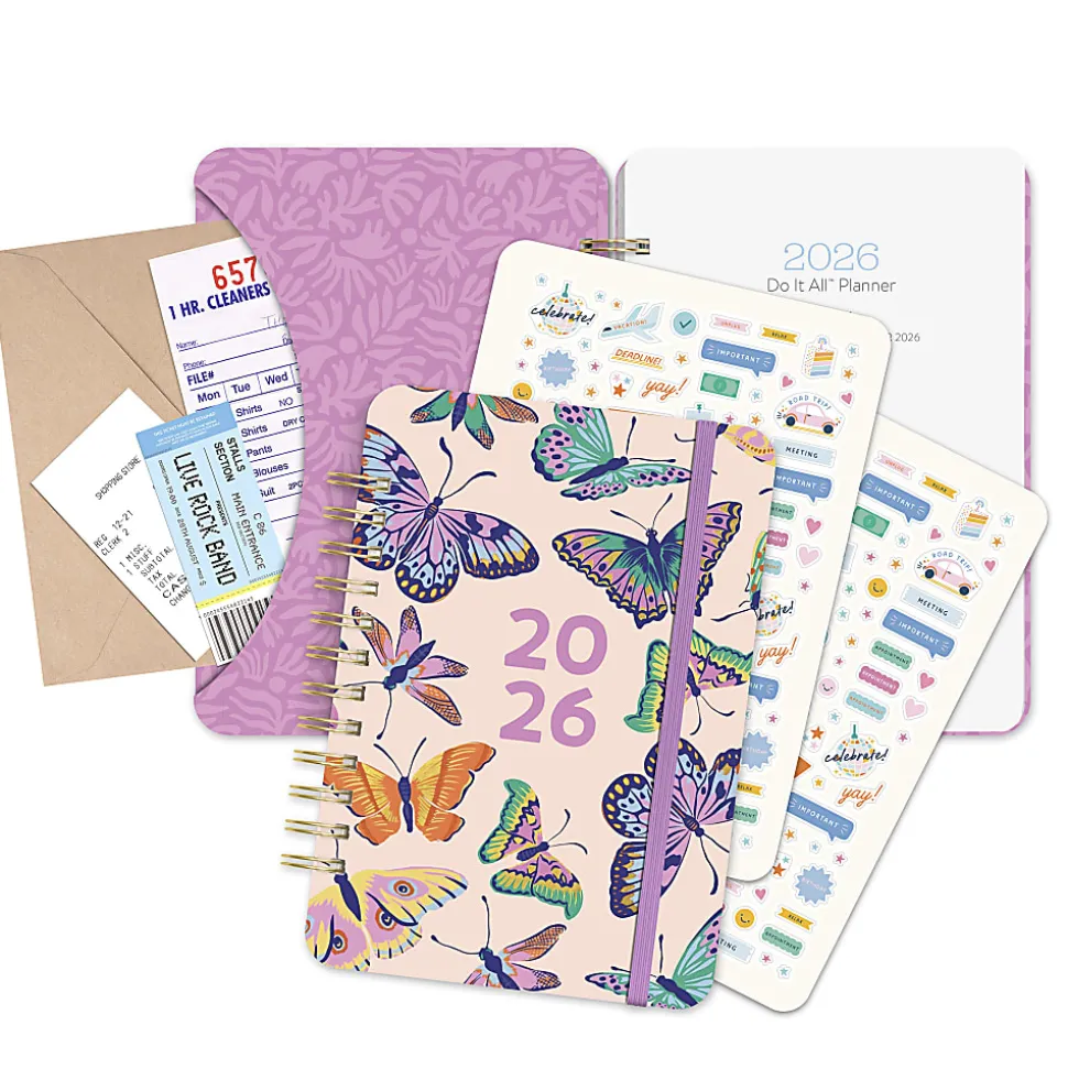 2026 Orange Circle Studio Weekly/Monthly Do It All Planner, 8-1/4" x 5-3/4", Catching Colors, January To December, 26341
