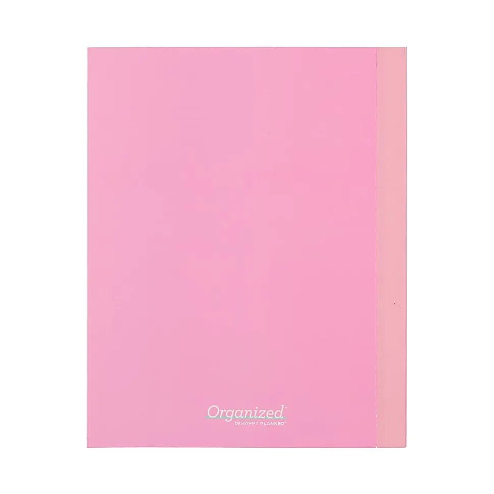 2026 Organized by Happy Planner Monthly/Weekly Classic Book Bound Soft Planner, 7-3/4" x 9-3/4", Blush, January To December, PB0006C008