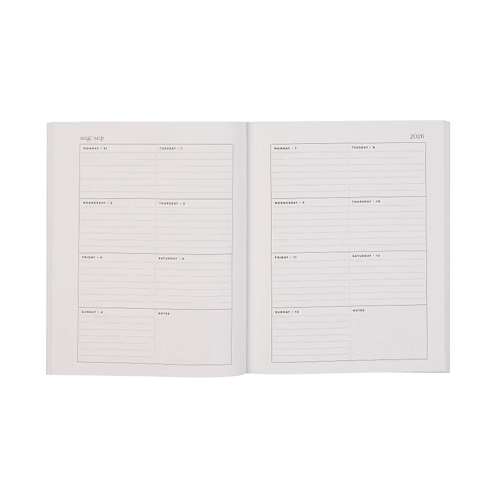 2026 Organized by Happy Planner Monthly/Weekly Classic Book Bound Soft Planner, 7-3/4" x 9-3/4", Blush, January To December, PB0006C008