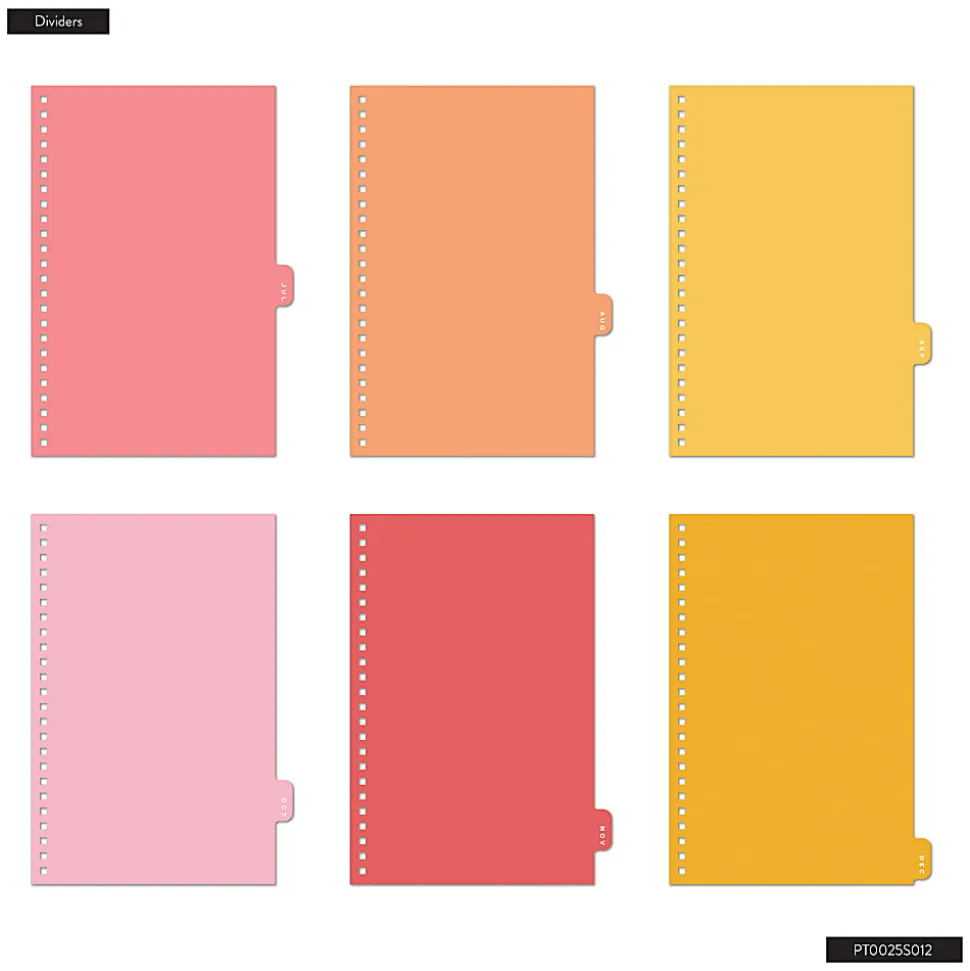 2026 Organized by Happy Planner Monthly/Weekly Small Twin Loop Planner, 5-1/2" x 8-1/4", Sunset, January To December, PT0025S012