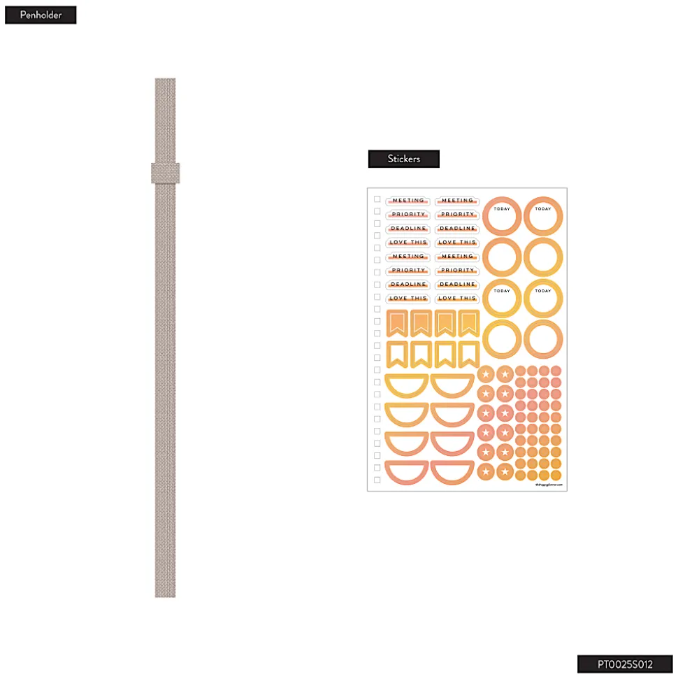 2026 Organized by Happy Planner Monthly/Weekly Small Twin Loop Planner, 5-1/2" x 8-1/4", Sunset, January To December, PT0025S012