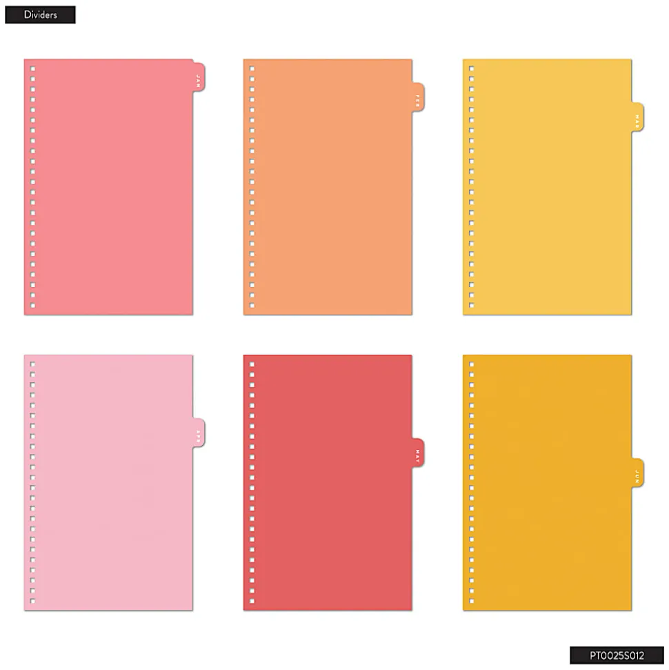 2026 Organized by Happy Planner Monthly/Weekly Small Twin Loop Planner, 5-1/2" x 8-1/4", Sunset, January To December, PT0025S012