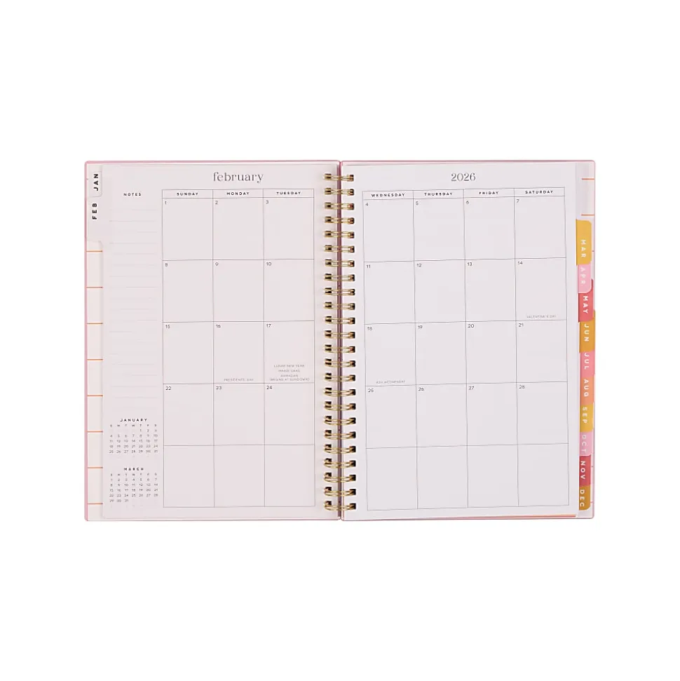 2026 Organized by Happy Planner Monthly/Weekly Small Twin Loop Planner, 5-1/2" x 8-1/4", Sunset, January To December, PT0025S012