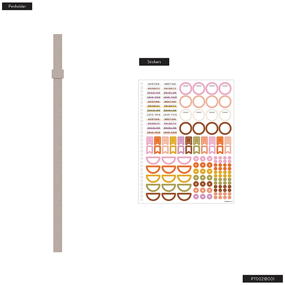 2026 Organized by Happy Planner Monthly/Weekly Big Twin Loop Planner, 8-1/2" x 11", Sunlit Floral, January To December, PT0021B001