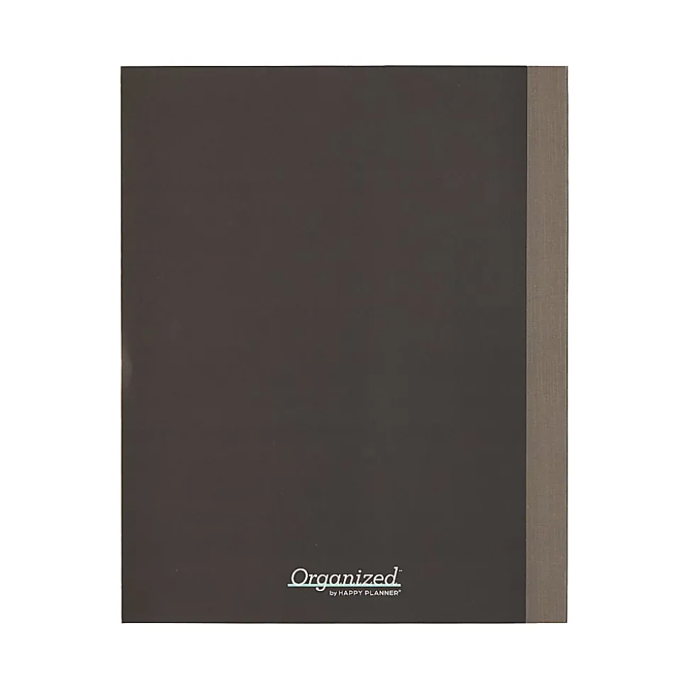 2026 Organized by Happy Planner Monthly/Weekly Classic Book Bound Soft Planner, 7-3/4" x 9-3/4", Midnight, January To December, PB0006C003
