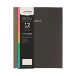 2026 Organized by Happy Planner Monthly/Weekly Classic Book Bound Soft Planner, 7-3/4