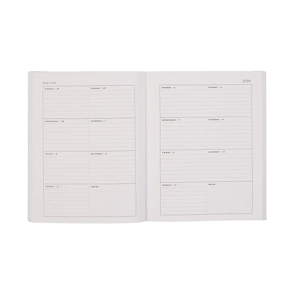 2026 Organized by Happy Planner Monthly/Weekly Classic Book Bound Soft Planner, 7-3/4" x 9-3/4", Midnight, January To December, PB0006C003