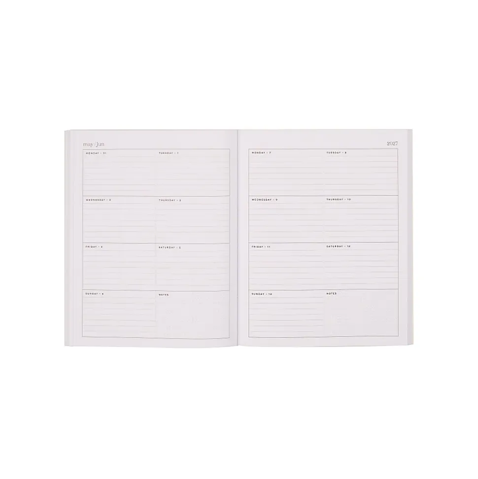 Organized by Happy Planner 12-Month Monthly/Weekly Classic Book Bound Soft Planner, 7-3/4" x 9-3/4", Coastal Cottage, July 2026-June 2027, Total Qty 1