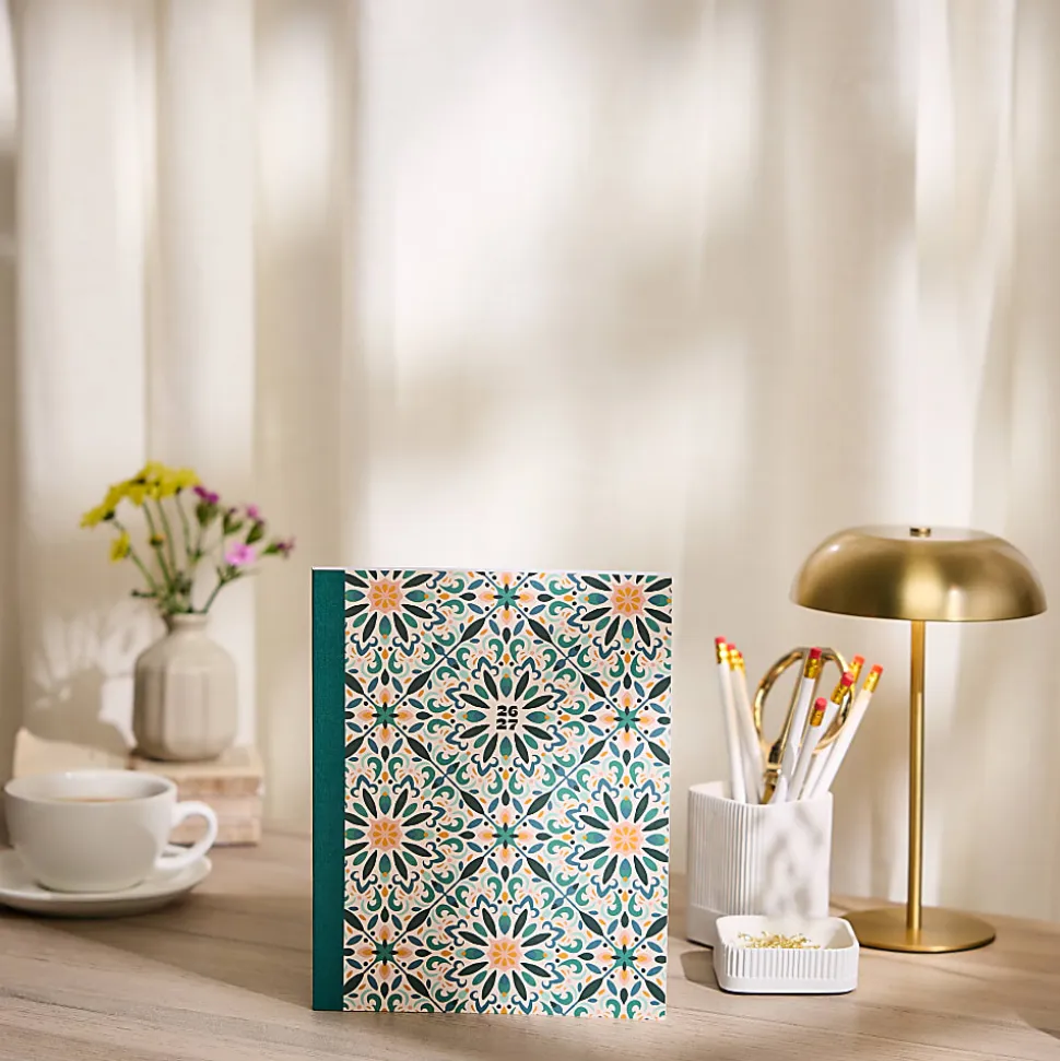 Organized by Happy Planner 12-Month Monthly/Weekly Classic Book Bound Soft Planner, 7-3/4" x 9-3/4", Coastal Cottage, July 2026-June 2027, Total Qty 1