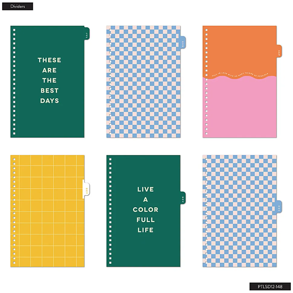 Organized by Happy Planner 12-Month Monthly/Weekly Small Twin Loop Planner, 5-1/2" x 8-5/16", Color Form, July 2026 - June 2027, Total Qty 1