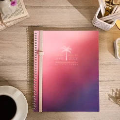 Organized by Happy Planner 12-Month Monthly/Weekly Big Twin Loop Planner, 8-1/2" x 11", Dreamy Palms, July 2026 - June 2027, Total Qty 1