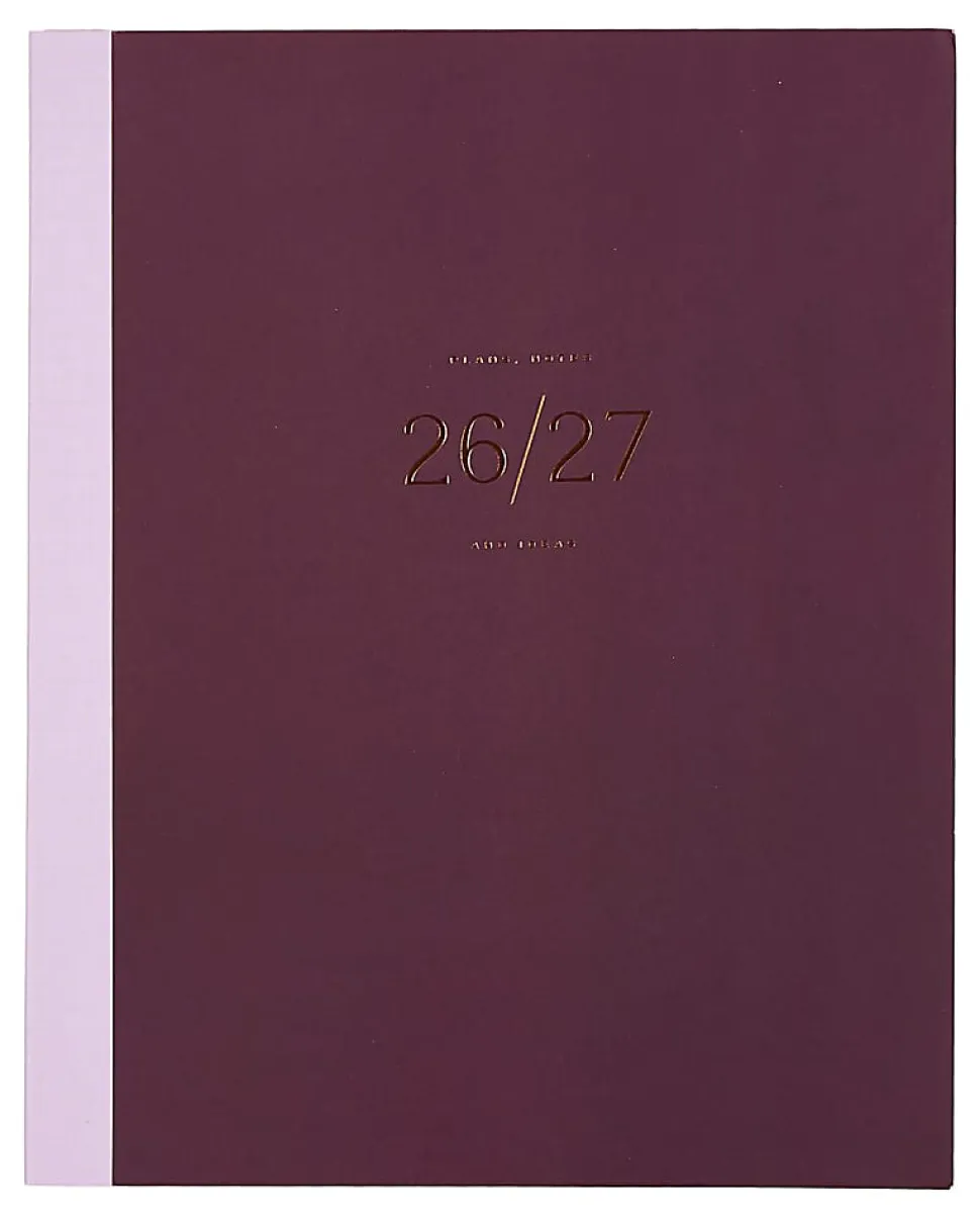 Organized by Happy Planner 12-Month Monthly/Weekly Classic Book Bound Soft Planner, 7-3/4" x 9-3/4", Burgundy, July 2026 - June 2027, Total Qty 1