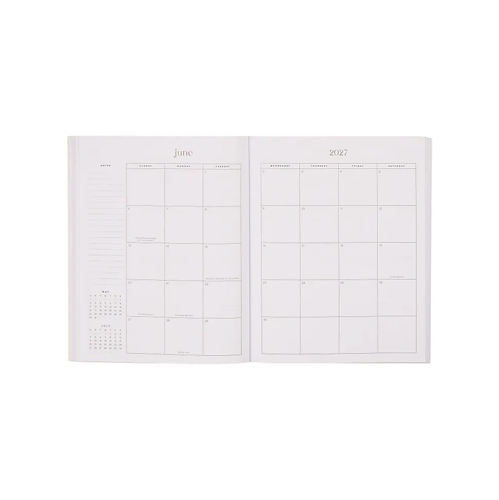 Organized by Happy Planner 12-Month Monthly/Weekly Classic Book Bound Soft Planner, 7-3/4" x 9-3/4", Burgundy, July 2026 - June 2027, Total Qty 1