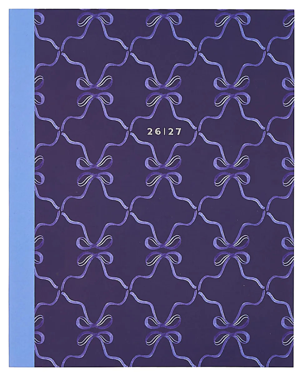Organized by Happy Planner 12-Month Monthly/Weekly Classic Book Bound Soft Planner, 7-3/4" x 9-3/4", Cottage Blues Navy, July-June, Total Qty 1
