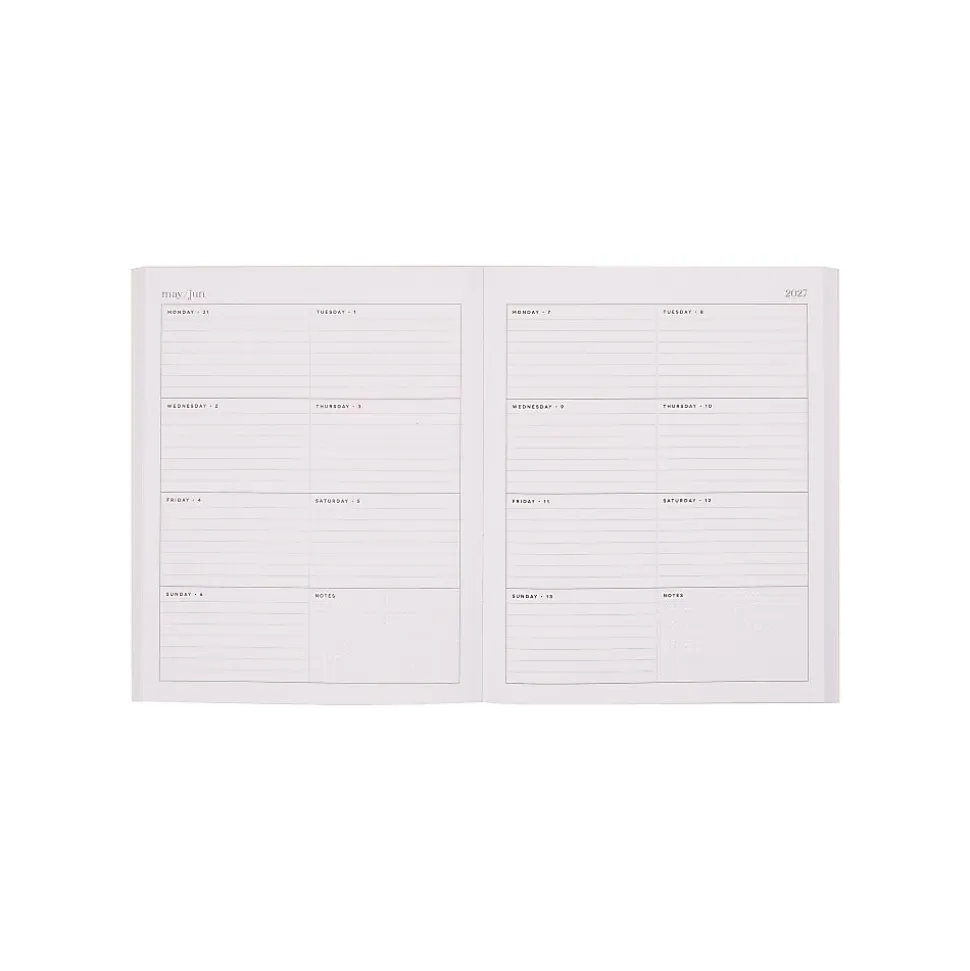 Organized by Happy Planner 12-Month Monthly/Weekly Classic Book Bound Soft Planner, 7-3/4" x 9-3/4", Color, July 2026 - June 2027, Total Qty 1