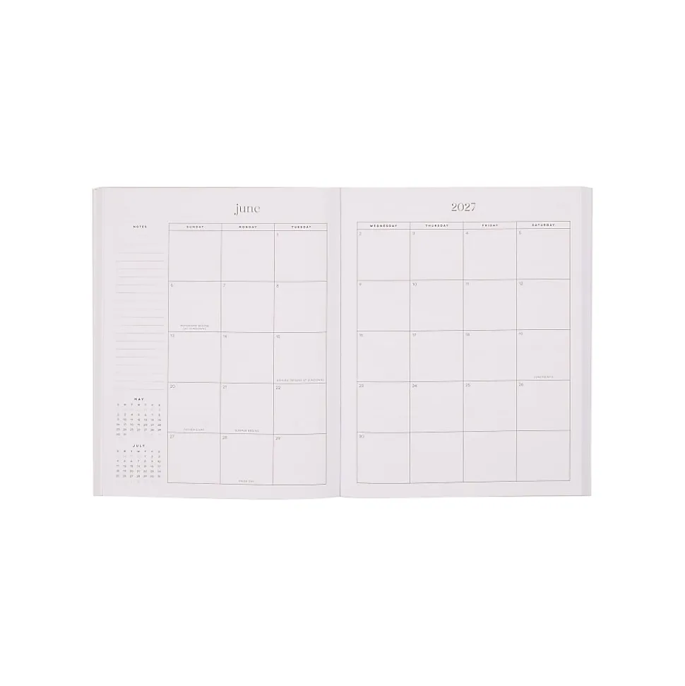 Organized by Happy Planner 12-Month Monthly/Weekly Classic Book Bound Soft Planner, 7-3/4" x 9-3/4", Color, July 2026 - June 2027, Total Qty 1