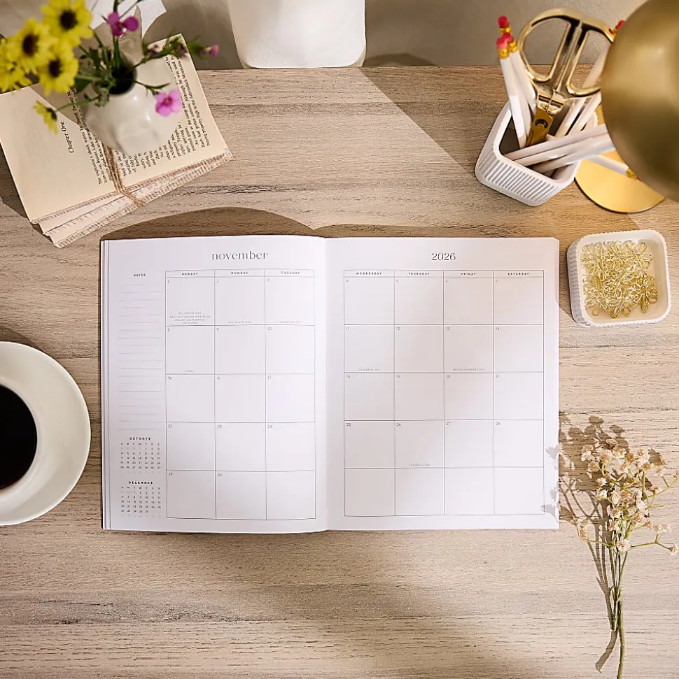 Organized by Happy Planner 12-Month Monthly/Weekly Classic Book Bound Soft Planner, 7-3/4" x 9-3/4", Color, July 2026 - June 2027, Total Qty 1