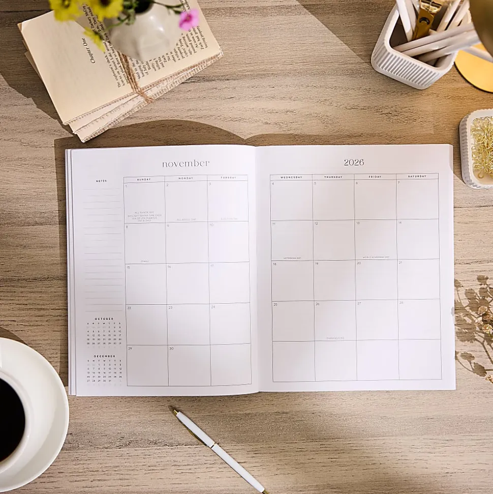Organized by Happy Planner 12-Month Monthly/Weekly Classic Book Bound Soft Planner, 7-3/4" x 9-3/4", Abstract, July 2026 - June 2027, Total Qty 1