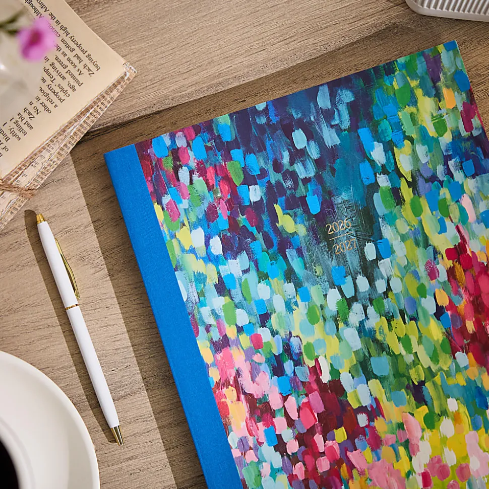 Organized by Happy Planner 12-Month Monthly/Weekly Classic Book Bound Soft Planner, 7-3/4" x 9-3/4", Abstract, July 2026 - June 2027, Total Qty 1