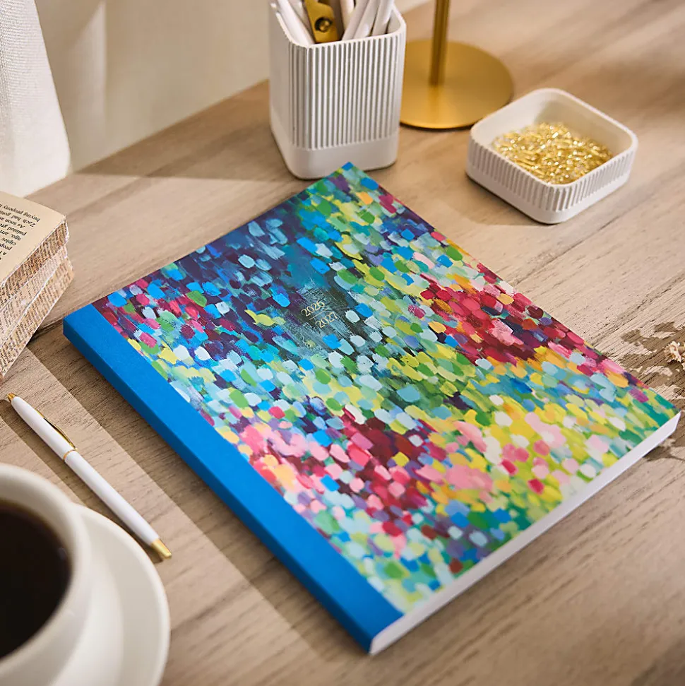 Organized by Happy Planner 12-Month Monthly/Weekly Classic Book Bound Soft Planner, 7-3/4" x 9-3/4", Abstract, July 2026 - June 2027, Total Qty 1