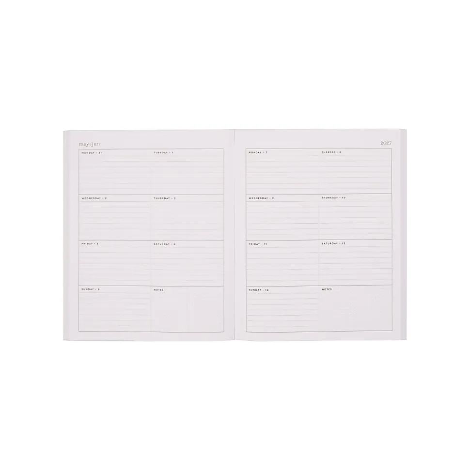 Organized by Happy Planner 12-Month Monthly/Weekly Classic Book Bound Soft Planner, 7-3/4" x 9-3/4", Abstract, July 2026 - June 2027, Total Qty 1