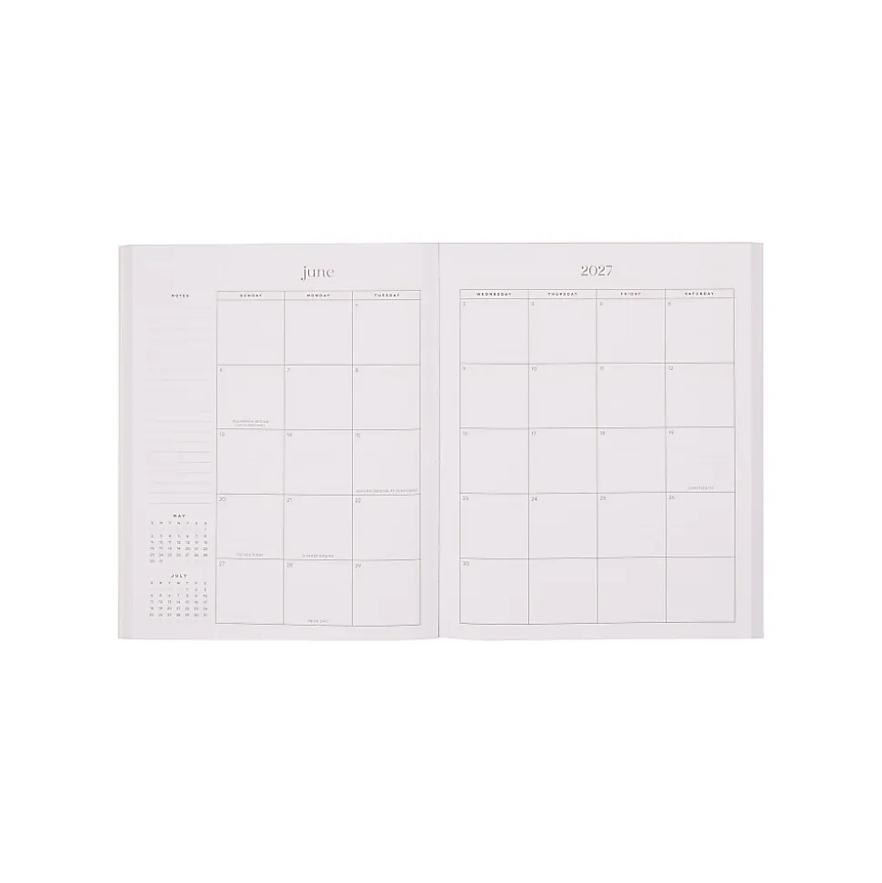 Organized by Happy Planner 12-Month Monthly/Weekly Classic Book Bound Soft Planner, 7-3/4" x 9-3/4", Abstract, July 2026 - June 2027, Total Qty 1