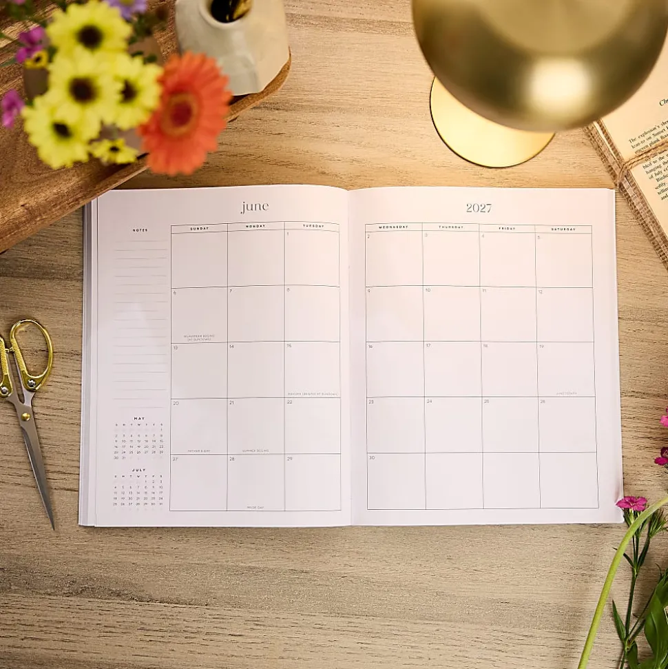 Organized by Happy Planner 12-Month Monthly/Weekly Classic Book Bound Soft Planner, 7-3/4" x 9-3/4", Stargaze Shimmer Dark Sky, July-June, Total Qty 1
