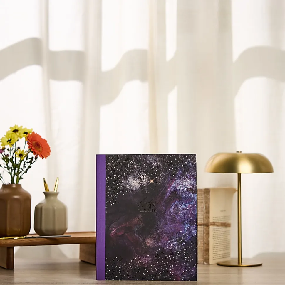 Organized by Happy Planner 12-Month Monthly/Weekly Classic Book Bound Soft Planner, 7-3/4" x 9-3/4", Stargaze Shimmer Dark Sky, July-June, Total Qty 1