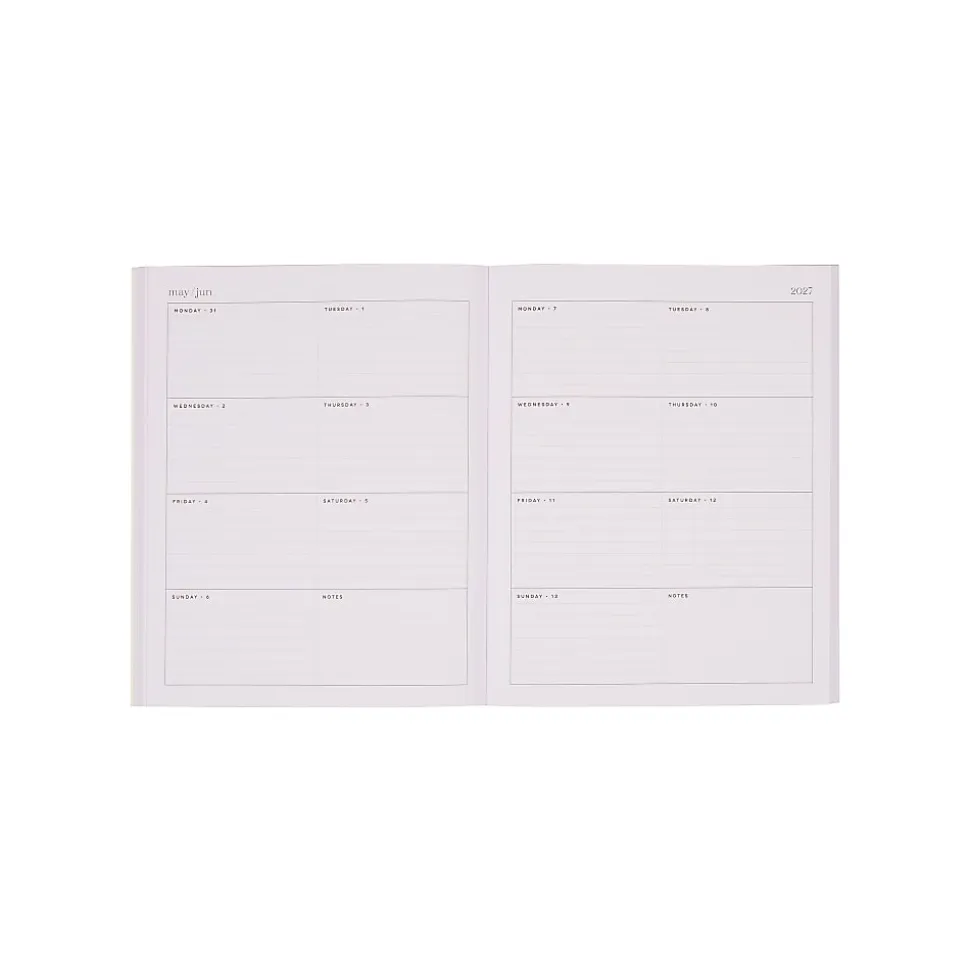 Organized by Happy Planner 12-Month Monthly/Weekly Classic Book Bound Soft Planner, 7-3/4" x 9-3/4", Strawberry, July 2026 - June 2027, Total Qty 1