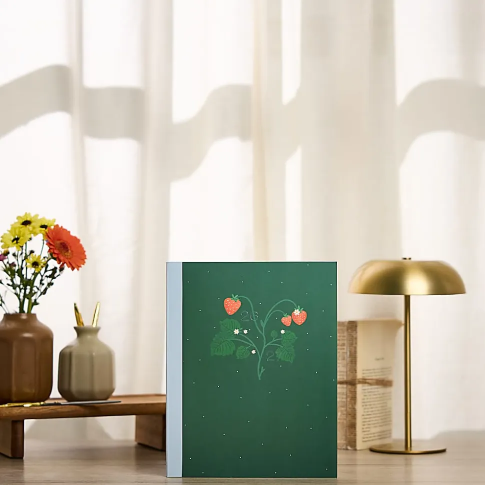 Organized by Happy Planner 12-Month Monthly/Weekly Classic Book Bound Soft Planner, 7-3/4" x 9-3/4", Strawberry, July 2026 - June 2027, Total Qty 1