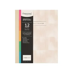 Organized by Happy Planner 12-Month Monthly/Weekly Classic Book Bound Soft Planner, 7-3/4