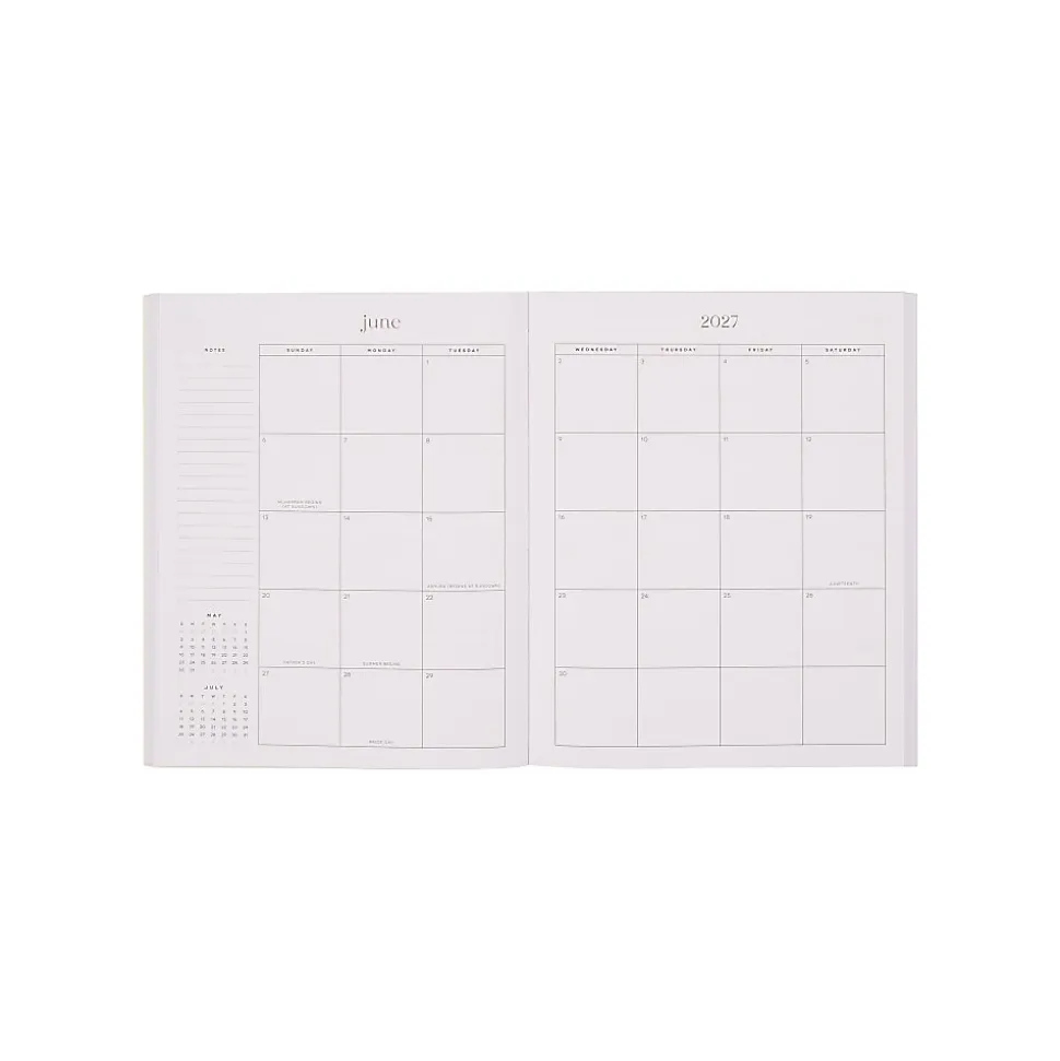 Organized by Happy Planner 12-Month Monthly/Weekly Classic Book Bound Soft Planner, 7-3/4" x 9-3/4", Sunshine Blooms Bouquet, July-June, Total Qty 1