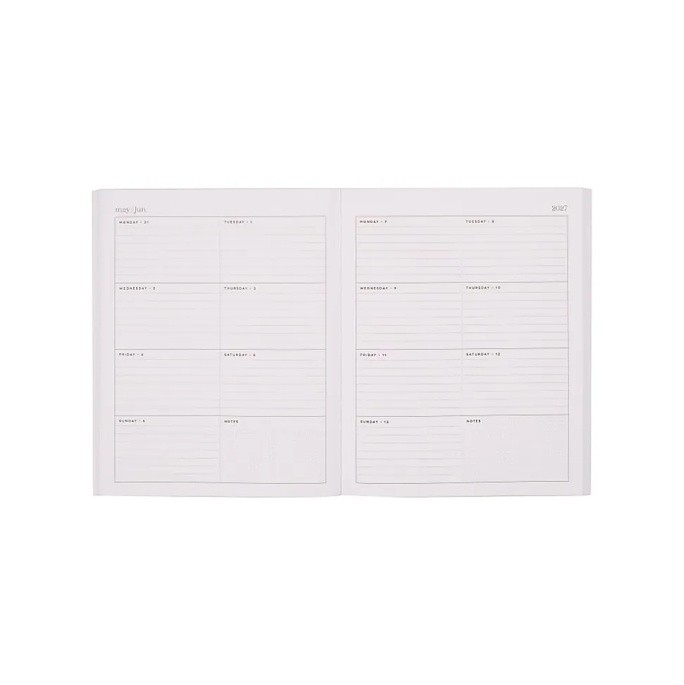 Organized by Happy Planner 12-Month Monthly/Weekly Classic Book Bound Soft Planner, 7-3/4" x 9-3/4", Midnight, July 2026 - June 2027, Total Qty 1