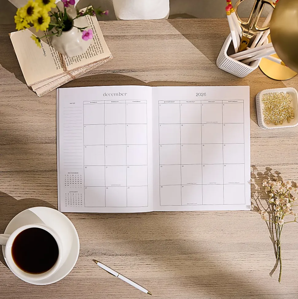 Organized by Happy Planner 12-Month Monthly/Weekly Classic Book Bound Soft Planner, 7-3/4" x 9-3/4", Color Form Tangerine, July-June, Total Qty 1