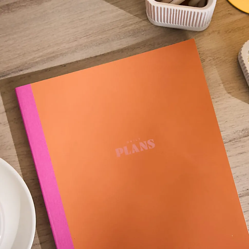 Organized by Happy Planner 12-Month Monthly/Weekly Classic Book Bound Soft Planner, 7-3/4" x 9-3/4", Color Form Tangerine, July-June, Total Qty 1
