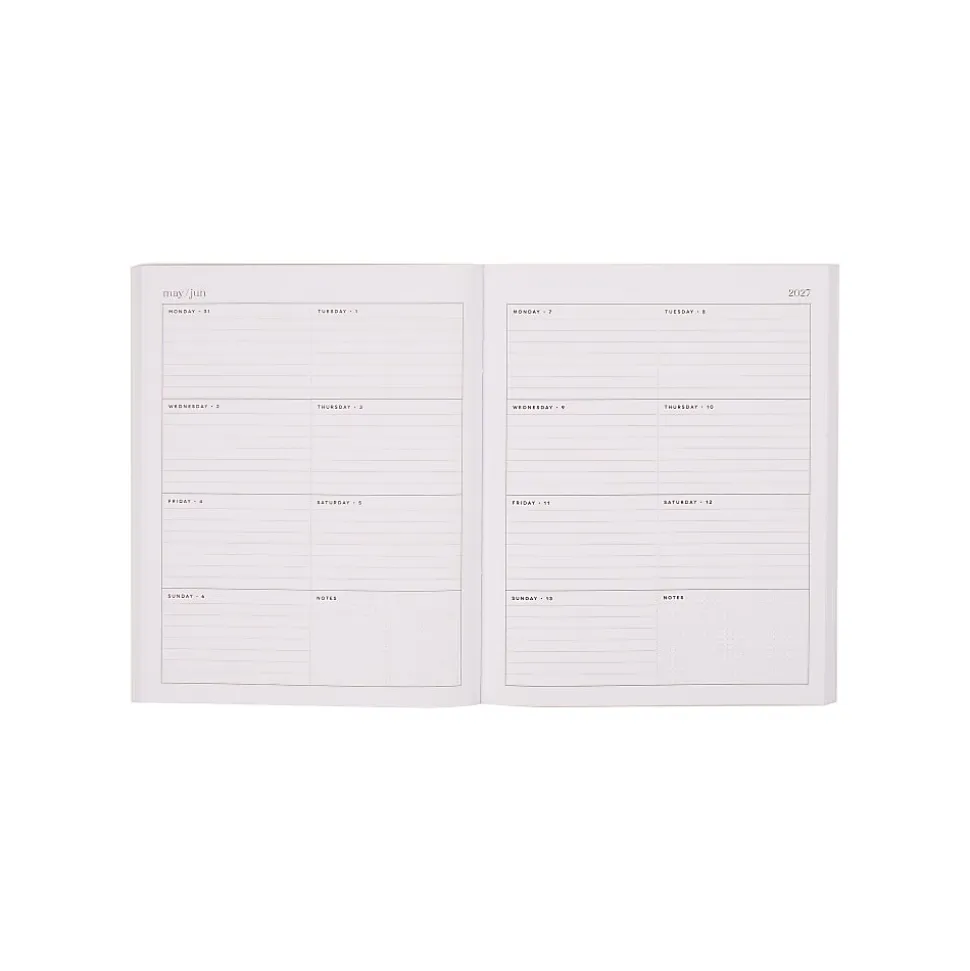 Organized by Happy Planner 12-Month Monthly/Weekly Classic Book Bound Soft Planner, 7-3/4" x 9-3/4", Color Form Tangerine, July-June, Total Qty 1
